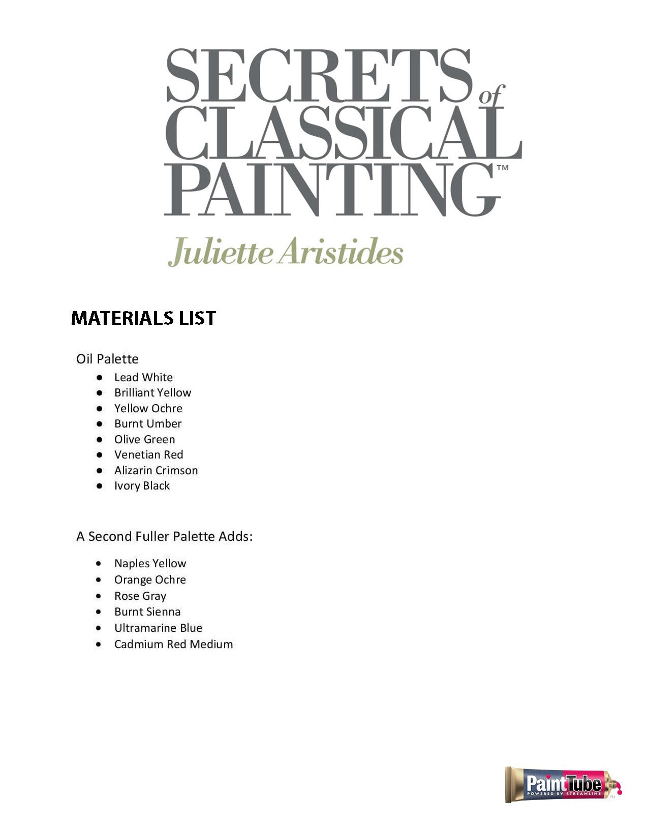 Juliette Aristides: Secrets of Classical Painting