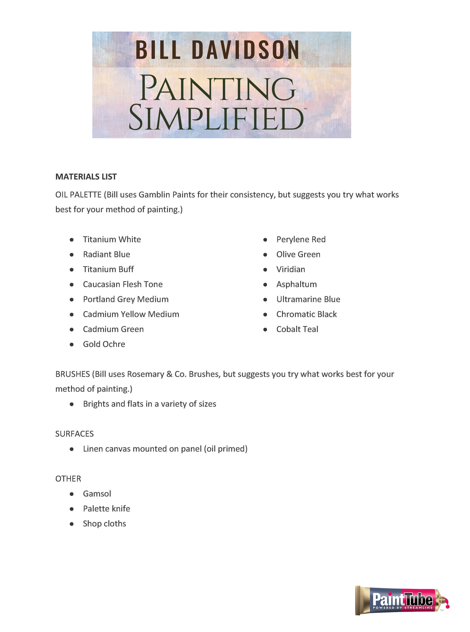 Bill Davidson: Painting Simplified