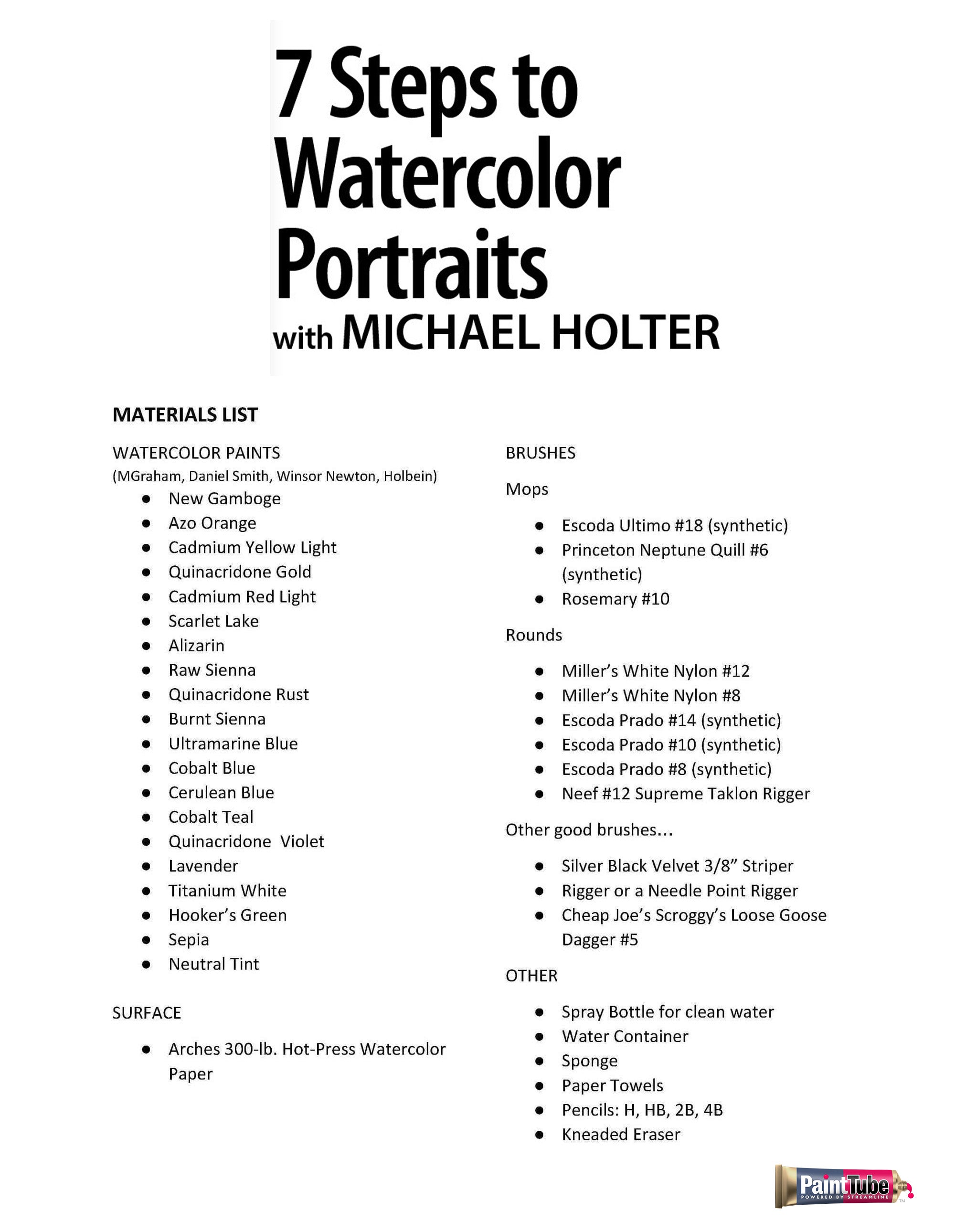 Michael Holter: 7 Steps to Watercolor Portraits
