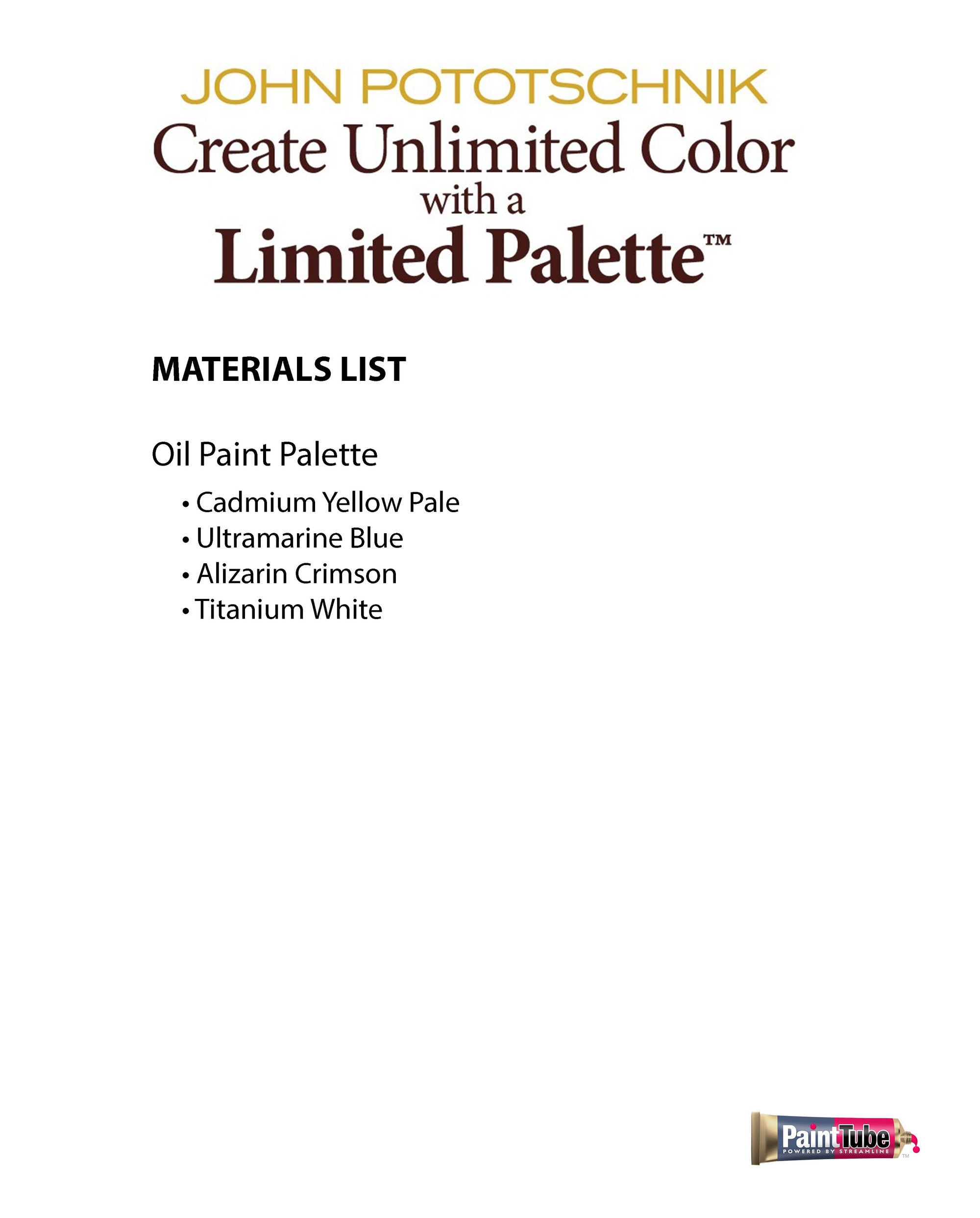 John Pototschnik: Unlimited Color with a Limited Palette - Video/Book Combo