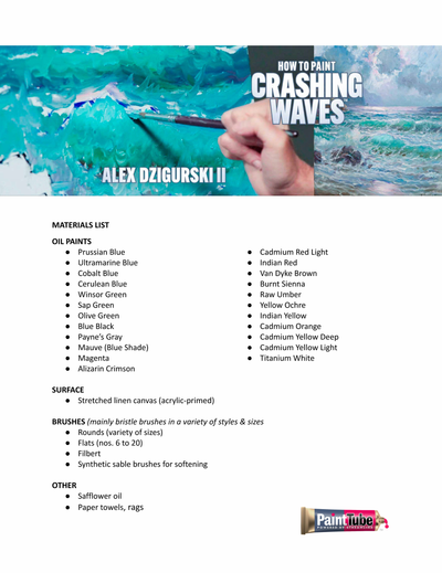 Alex Dzigurski: How to Paint Crashing Waves