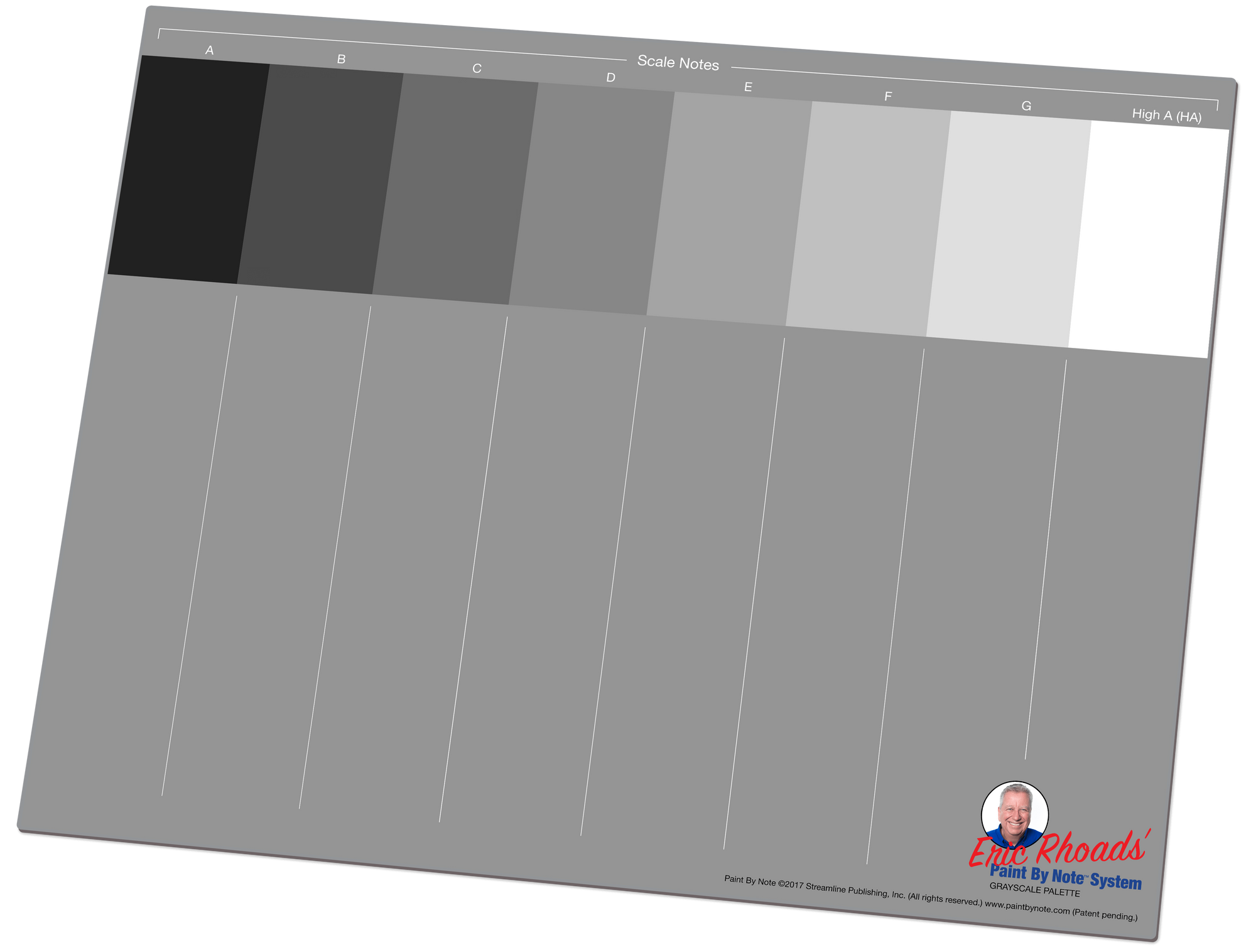 Paint By Note Sturdy Acrylic Palette Set (Grey Scale and Color Palette)